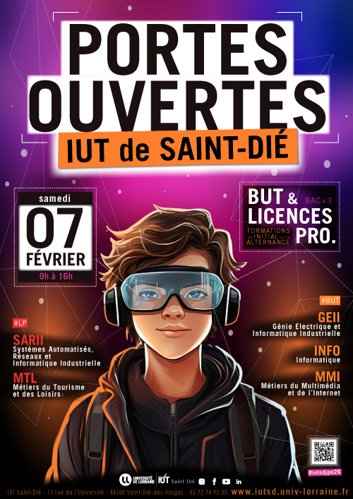 Affiche journée Portes Ouvertes IUT de Saint-Dié 2026