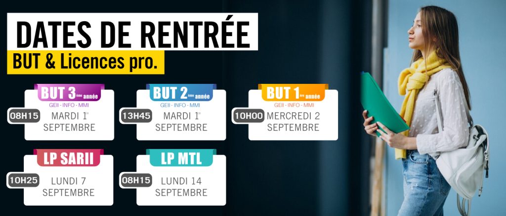 Dates rentrée IUT de Saint-Dié