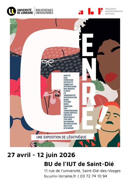 Expo à la BU IUT de Saint-Dié : GENRE